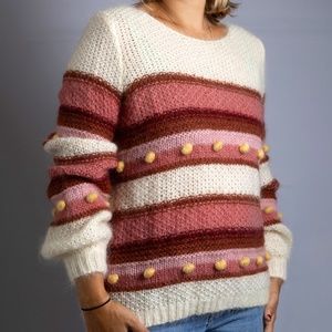 Sezane Penelope Jumper Multicolor Sweater in Size S NWOT